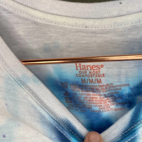 Hanes Custom Tie Dye Star Design Tee MED - Picture 4 of 5